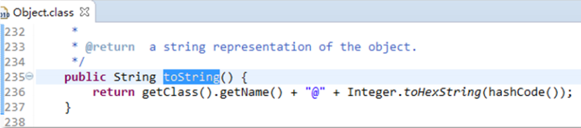 Object类中toString方法源代码